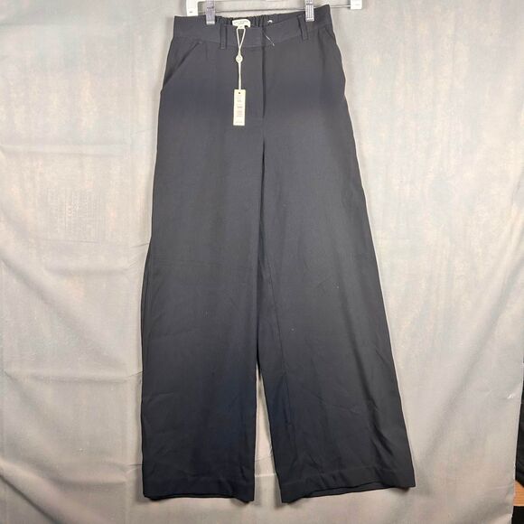 Max Studio London Women’s Size XS Black Wide Leg Dress Pants High Waist Casual - Picture 1 of 6